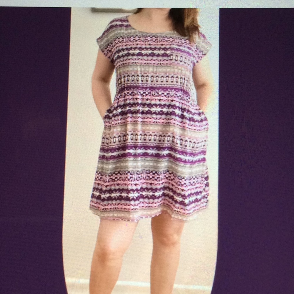 Purple and pink dress